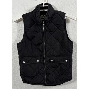 Woolrich Vest‎ Womens Medium Black Quilted Duck Down Puffer Zip Pockets Outdoor